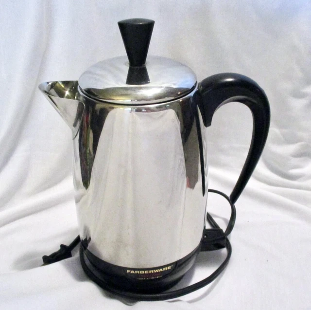 FARBERWARE SUPERFAST COFFEE Percolator 8 Cup 138B Stainless Steel