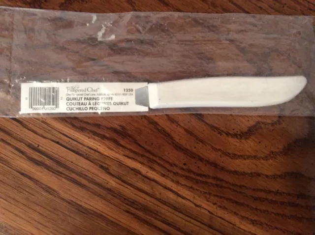 PAMPERED CHEF QUIKUT Paring Knife White Handle 2.5 Blade Discontinued Lot  Of 2 $8.97 - PicClick