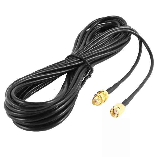 Rp-Sma Connettore Bnc Maschio A Femmina Antenna Wifi Cavo Di Prolunga Nero 10 M