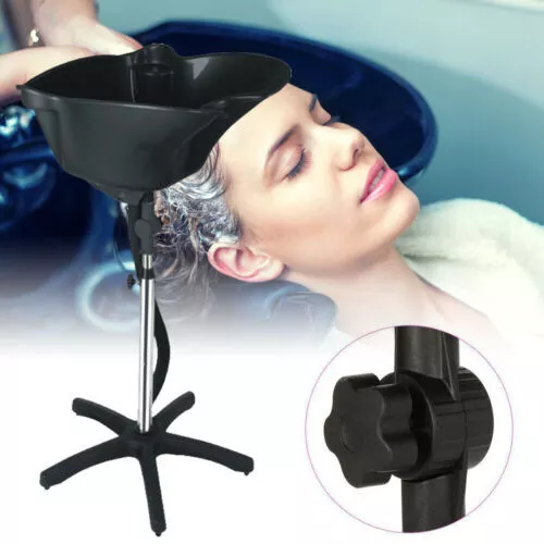 Mobiles Kopfwaschbecken Shampoo Basin Haarwaschbecken Waschbecken Schwarz