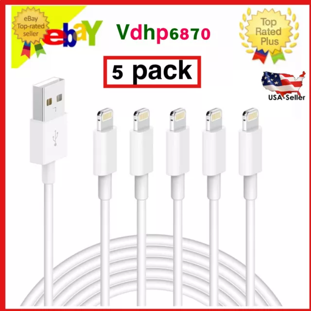 LOT USB Data Charging Charger Cables Cords For Apple iPhone 14 13 12 11 X ES ✅