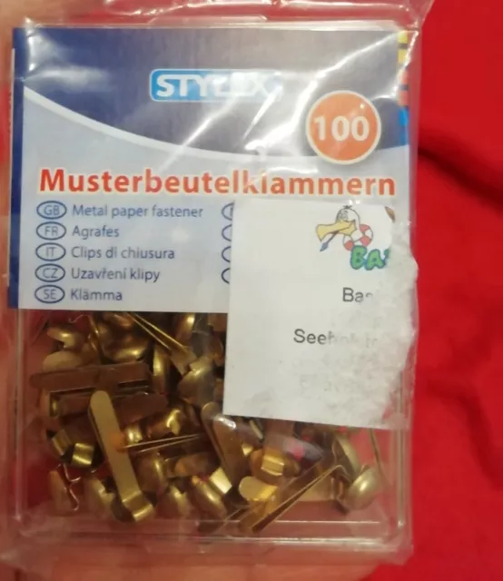 100 Stück* Rundkopfklammern Musterbeutelklammern Verschlußklammer Warensendungen