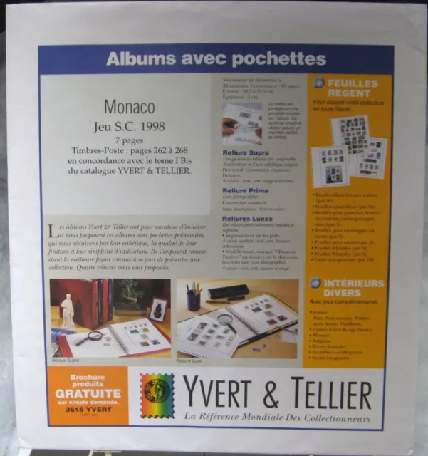 Yvert et Tellier - JEU MONACO S.C 1998 (Avec Pochettes)