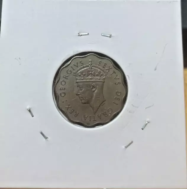 1949 Cyprus 1/2 Piastres AU Brown, KM29, Coin #404 2