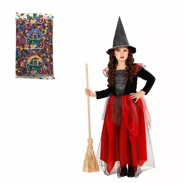 Widmann Costume Streghetta Strega Bambina 5-7 Anni Vestito Carnevale Halloween