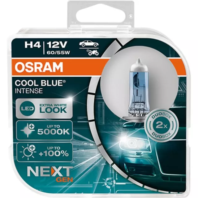 Kit 2 Ampoules Halogène auto Osram COOL BLUE® INTENSE NextGen H4 12V 64193CBN-HC