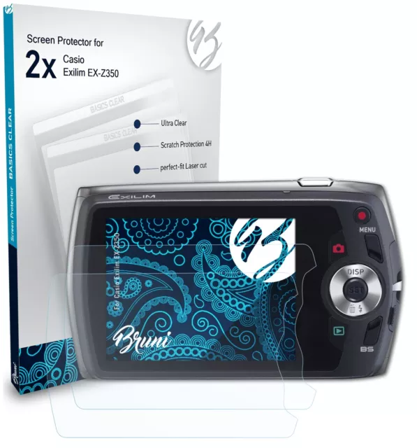 Bruni 2x Protective Film for Casio Exilim EX-Z350 Screen Protector