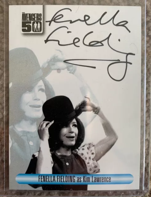 Fenella Fielding The Avengers 50th Anniversary Autograph Signed Card AVFF