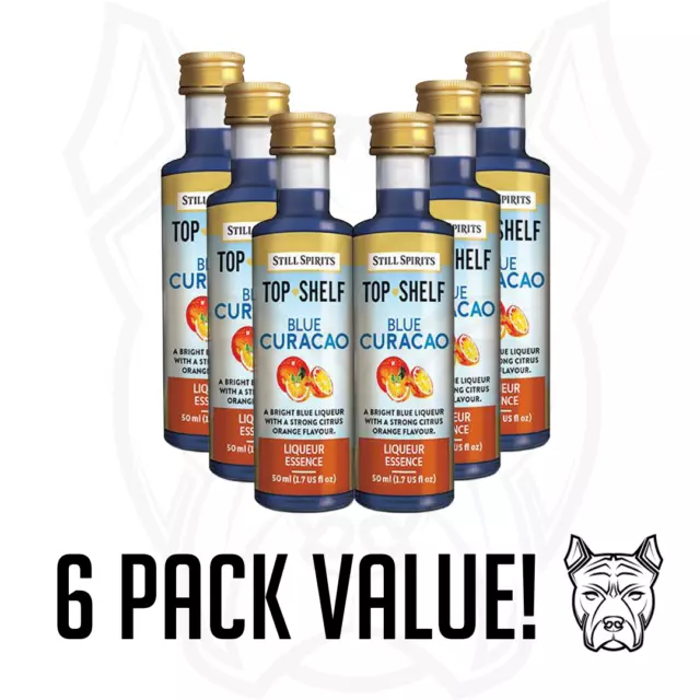 Still Spirits Top Shelf Blue Curacao Liqueur Essence Flavouring- 6 Pack Value