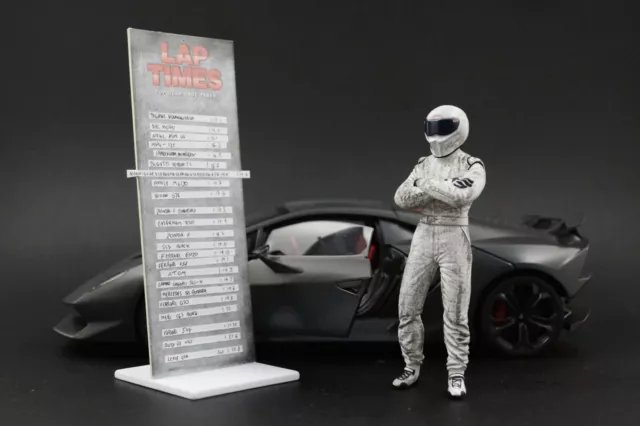The white dirty STIG (2) Figure for 1:18 Kyosho Ferrari Enzo BBR Top Gear RARE