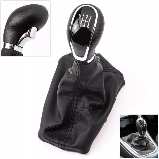 6 MARCE POMELLO LEVA DEL CAMBIO MANIGLIA MANOPOLA CUFFIA per OPEL ASTRA J GTC