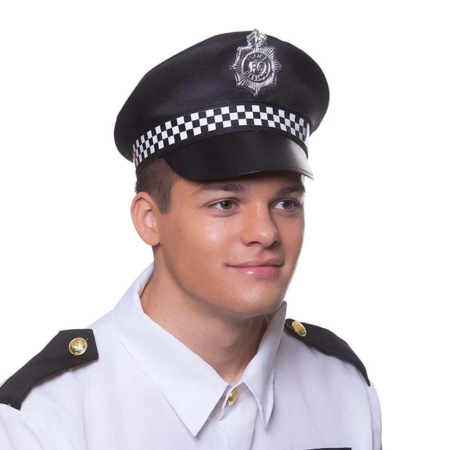 POLICE OFFICER HAT Adult Men Cop Constable Fancy Dress Costume