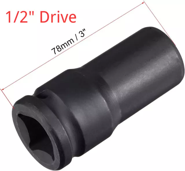 1/2" Drive Impact Deep Socket CR-MO 6 Point Metric 8mm-32mm , H, T, E Bits