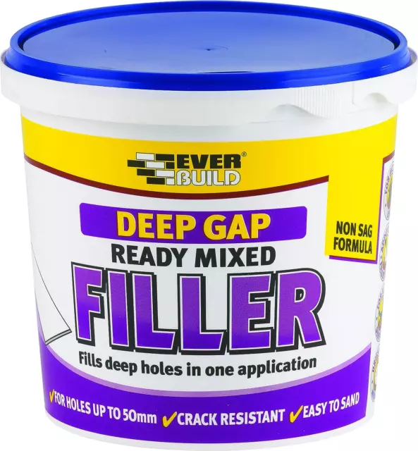 Everbuild Ready Mixed Deep Gap Filler, Light Grey, 1 Litre