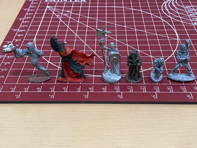 Vintage Undead Army Metal Miniatures x 6 Citadel Ral Partha Specter Skeleton