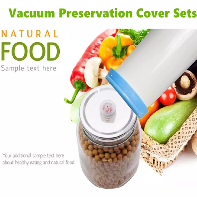 Mason Jar Vacuum Sealer Kit for Food Saver Jar Sealer-Use w/ Regular/Wide-mout