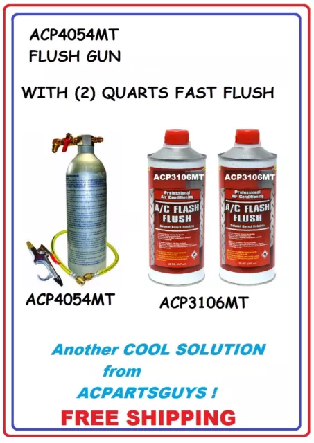 A/C AC Air Conditioner System Flush Canister Gun Kit For R134 R12 R22 R410 R404