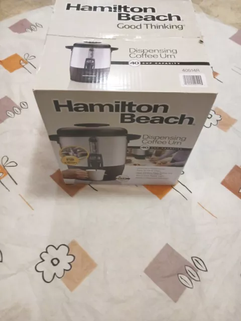 Hamilton Beach 40 Cup Coffee Urn and Dispenser, Silver, 40514R