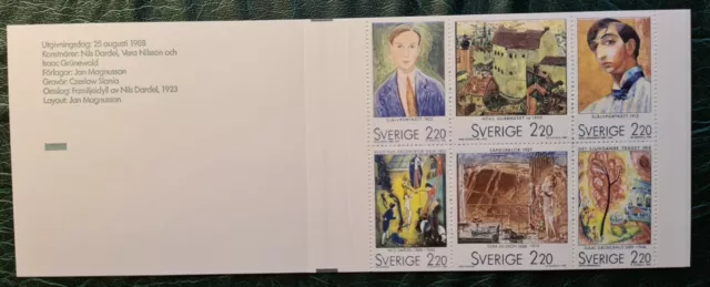 Sweden Sverige 1988 Xf Mnh Booklet Cz.slania. Paintings Art 