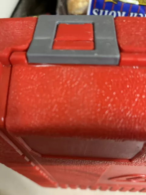 Vintage 1984 Red Interlego Hard Plastic LEGO Portable Carrying Storage Case Box 3