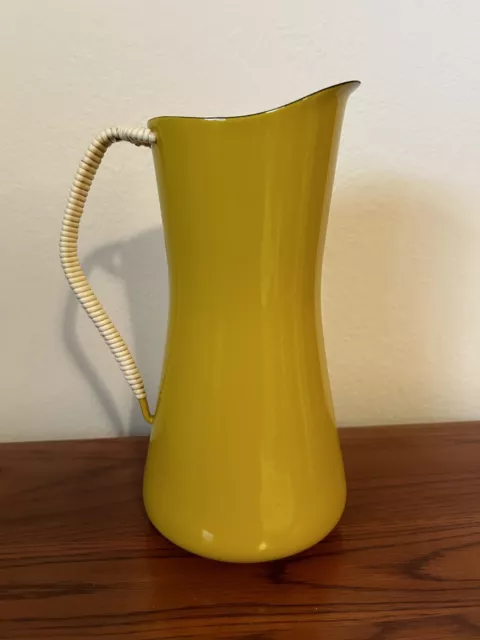 Vintage 1960's Dansk Kobenstyle Yellow Enamel Pitcher