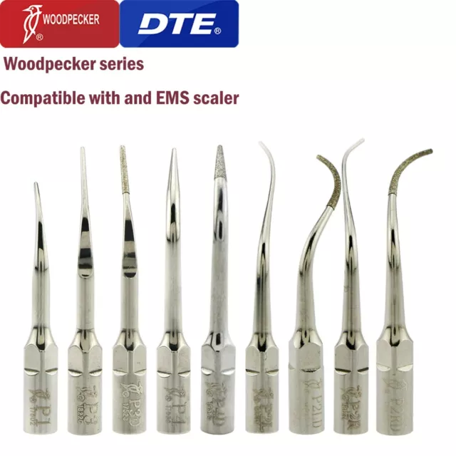 100% Woodpecker Dental Ultrasonic Scaler Scaling Endo Perio Tip P series Fit EMS