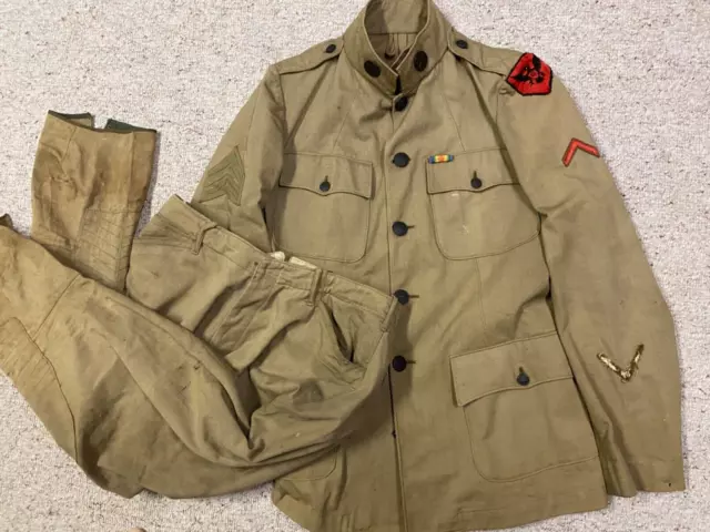 Wwi U.s. Army 86Th Blackhawk Division Summer Uniform Tunic And Breeches