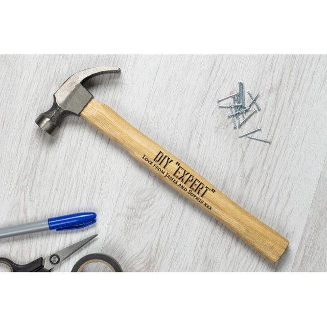 Personnalisé 227ml Poignée en Bois Marteau Parfait Papa Papy Cadeau pour Lui