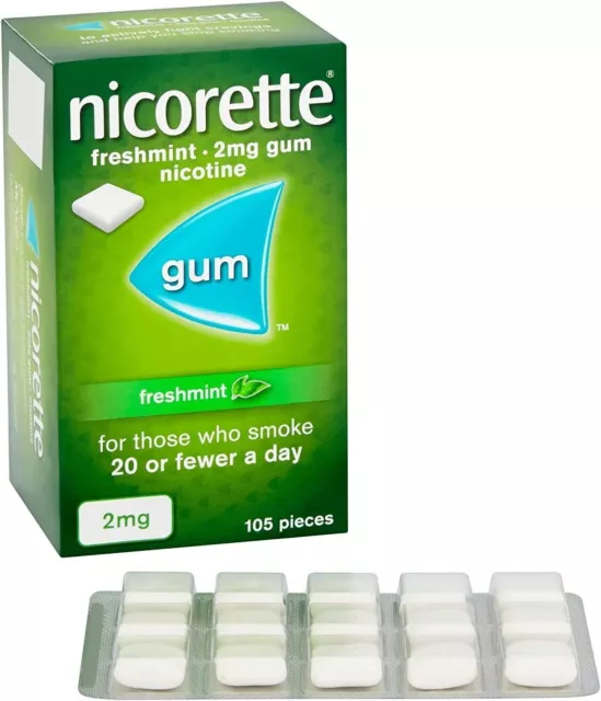 Nicorette Freshmint 2 mg goma nicotina 105 piezas nuevo