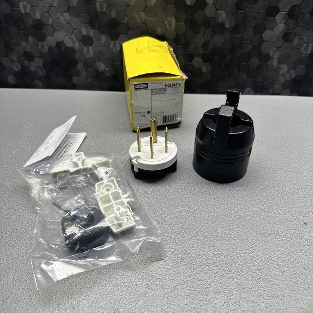 Hubbell Hbl9451c 4 Wire Industrial Straight Blade Plug