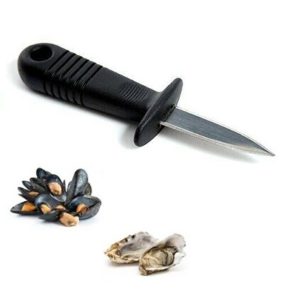 Hemoton 2 Pezzi in Acciaio Inox Apri Ostriche Coltello Apertura Ostriche Crostacei Frutti di Mare Shucker Vongole Strumenti Aperti per Sgusciare Ostriche Conchiglia Protezione della Mano 