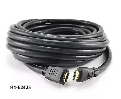 25ft High-Speed HDMI Male/Female 24 Gauge CL2 Rated Extension Cable w/ Ethernet