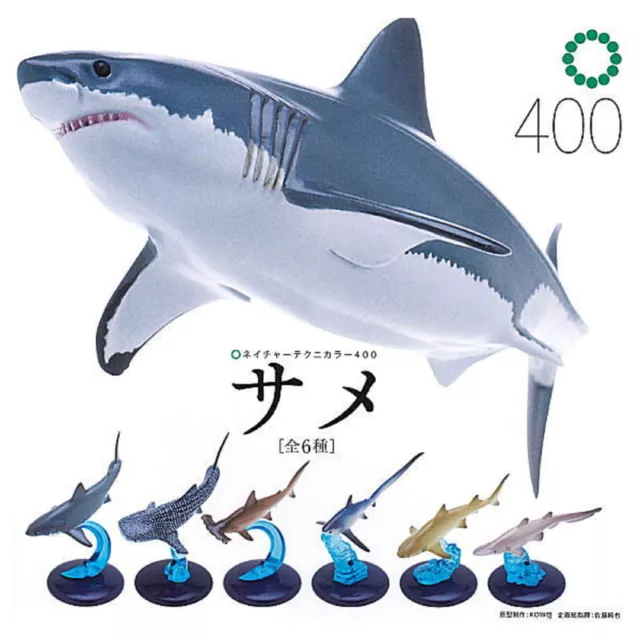 Nature Techni colour 400 Shark Capsule Toy 6 Types Full Comp Set Gashapon Gacha