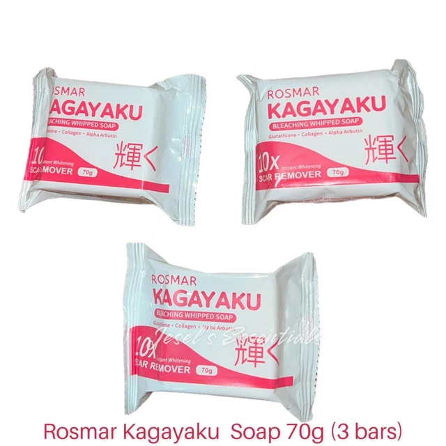ROSMAR KAGAYAKU BLEACHING Whipped Soap 70g(3 Bars) NEW Packaging Pillow