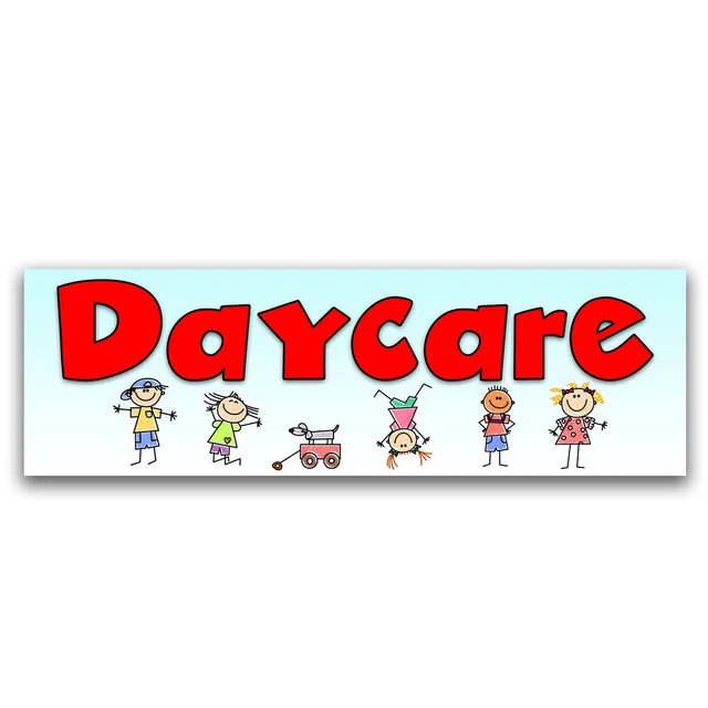 DAYCARE VINYL BANNER with Optional Sizes (Made in the USA) 24.99