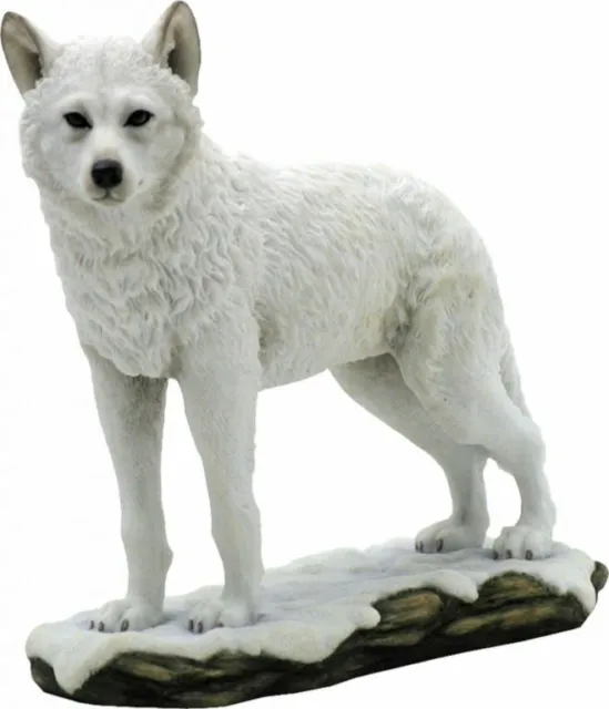 Winter Spirit White Snow Wolf Standing Figure  Wolves