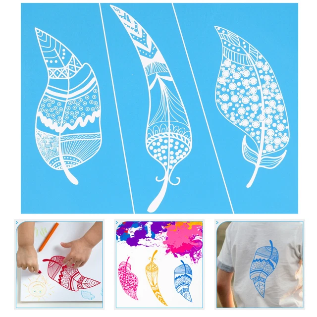 Chalk-Mesh-Transfers Kreidepaste Siebdruck-Vorlage Schablonen Handbuch