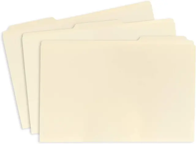 11X17.5 Manila File Folders, Heavy Duty 14 PT Paper, for Prints, Plans, Drawings