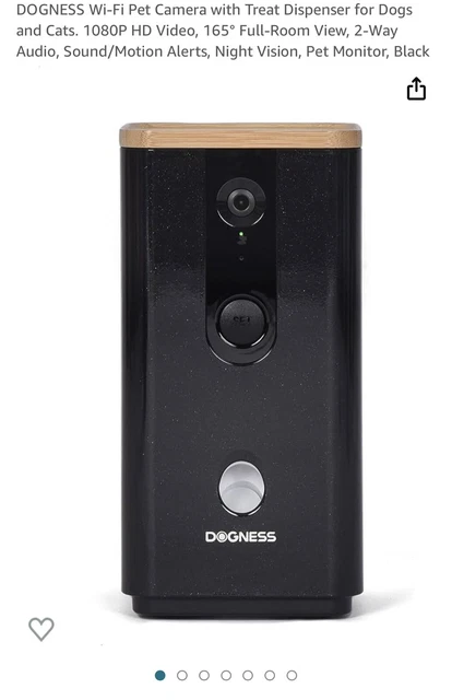 Pet Treat Dispenser For Cats & Dogs w/ HD Camera [BLACK]