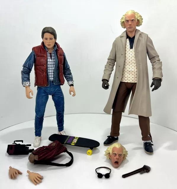 NECA BACK TO The Future Ultimate Marty Mcfly And Doc Brown Loose ...