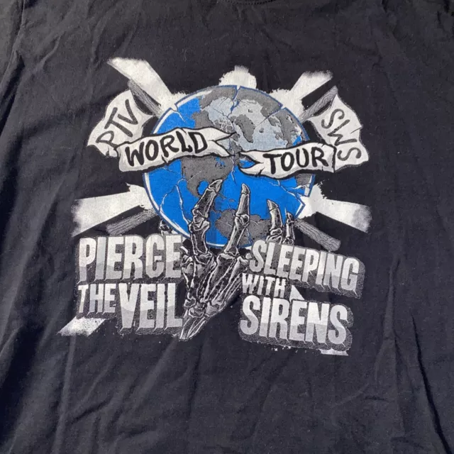 pierce the veil sleeping with sirens world tour band t shirt top perfect 2