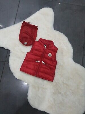 Baby red moncler gilet 3 to 6 months 