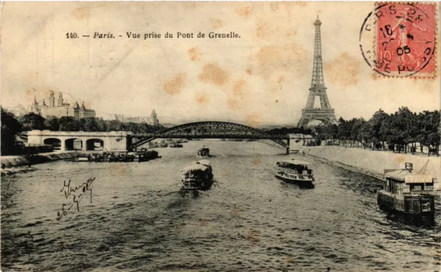 CPA Paris 15e Paris-Vue prise du Pont de Grenelle (311781)