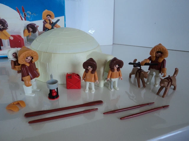 Playmobil 3465 Esquimaux Et Igloo Vintage 1985 – Très Bel état