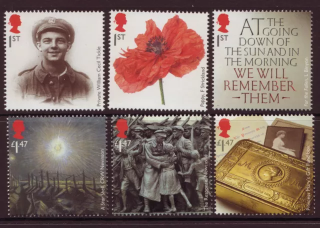 Great Britain 2014 The Great War 1914 Set Of 6 Unmounted Mint, Mnh