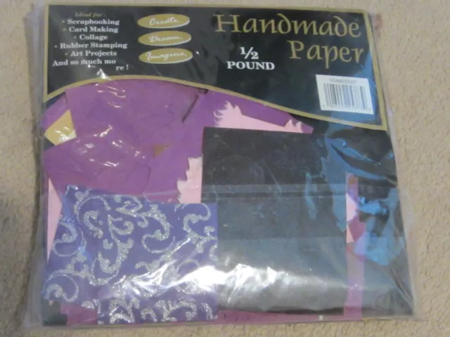 Scrapbooking Mixed Lot handmade paper 1/2 pound