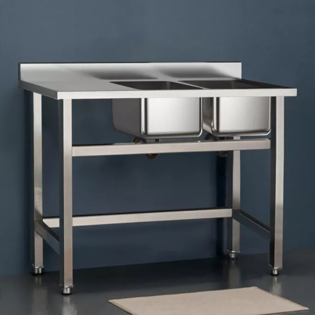 Stainless Steel Sink Commercial Catering Kitchen Sinks Single Bowl Drainer Unit