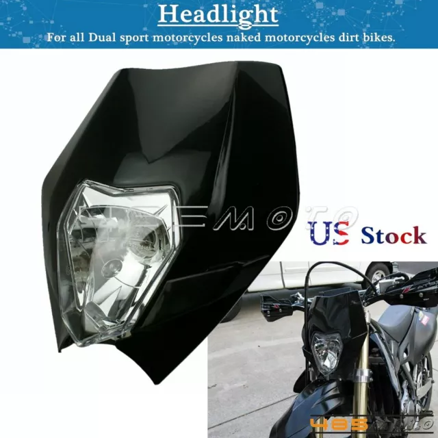 Universal Headlight Lamp Fairing Kit for Enduro Street Dirt Pit Bike Motocross