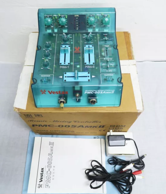 Vestax PMC-005A MKⅡ2 Green Skeleton Translucent DJ Mixer Equipment