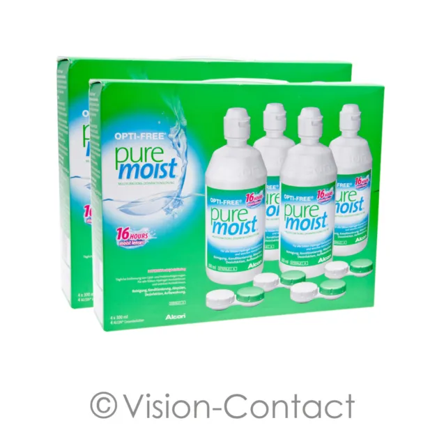 Alcon - 2x Opti-Free PureMoist / Pure Moist - 4x 300ml / 4x Behälter